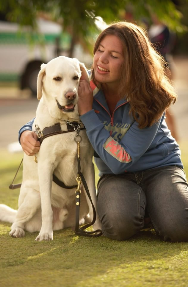 Erin adn her Guidedog Ronnie