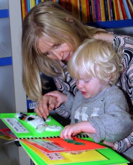 mother and child and Tactile book