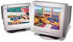 A picture of larger than standard monitors