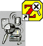 A graphic depicting computer screen magnification program Zoomtext